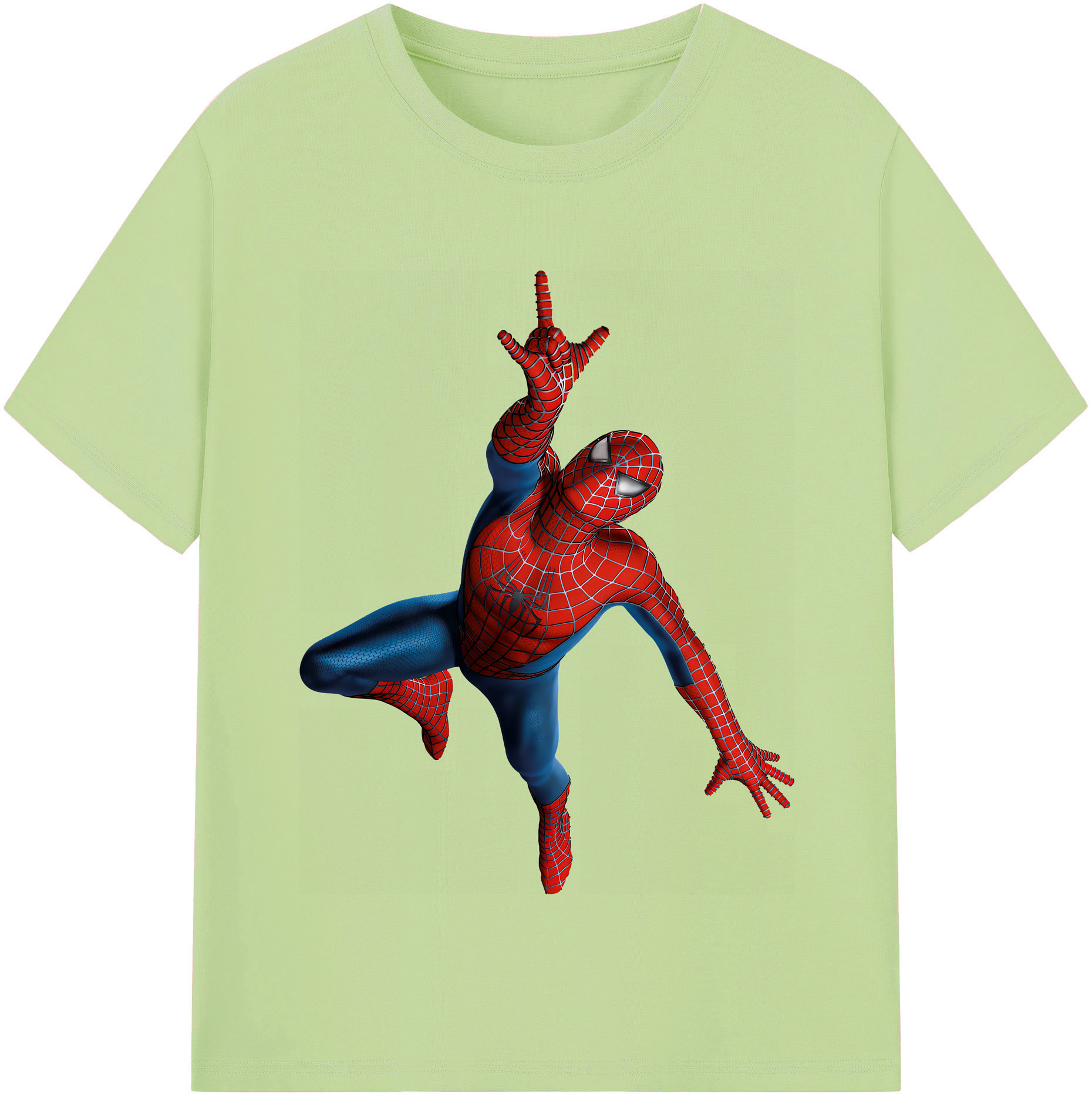 （画像用） Spider Man スパイダーマン 綿100％半袖Tシャツ（フロントプリント）